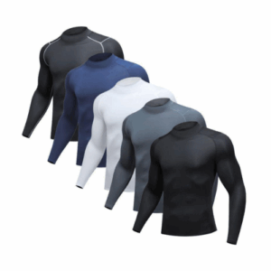 Pack Workout Compression Shirts Men Long/Short Sleeve